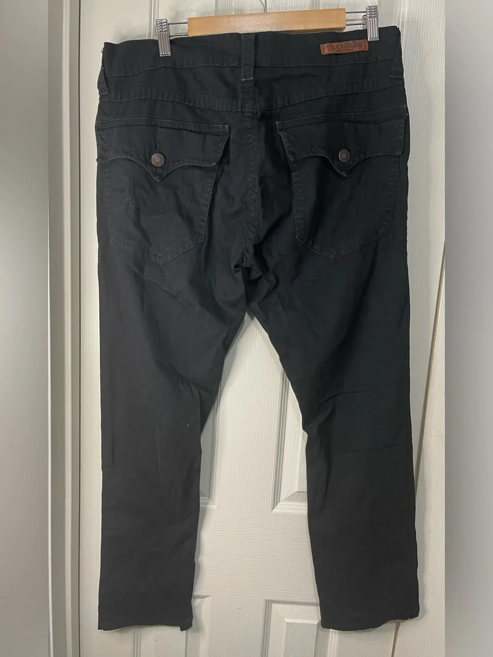 True Religion Bluish Black Retro Flap Back Pocket Ricky Jeans size 34